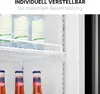 Interior view of a refrigerator with bottles on shelves. Produktbild-Vorschau