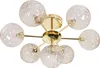 BELIANI Deckenleuchte Beige u. Gold aus Glas Rund 7 Kugel Produktbild-Vorschau 6