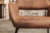 Design Stuhl MUSTANG antik braun Microfaser mit Armlehne Produktbild-Vorschau 4