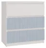 Topeshop M3 FR BLUE, Blau, Weiß, 3 Schublade(n), Produktbild-Vorschau 4