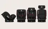 Four car seats are shown in different configurations, demonstrating adjustability. Produktbild-Vorschau
