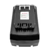 A close-up view of a black and gray battery pack against a white background. Produktbild-Vorschau