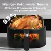 Fritéza na horúci vzduch 1650W, bez oleja, kovový vnútorný Náhľad obrázku produktu 4