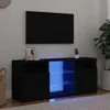 vidaXL TV-Schrank mit LED-Leuchten Schwarz 120x30x50 cm Produktbild-Vorschau 2