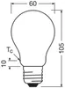 OSRAM Lampada LED, E27, 7,2W, 2700K, EEK: A, 1521lm, bianco Anteprima dell’immagine prodotto 5