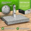 tillvex® Pied de parasol en granit avec poignée de Voir les images du produit 2