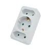 Adaptersteckdose 2 Euro + 1 Schutzkontakt Produktbild-Vorschau 1
