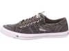 A side view of a green sneaker. Voir les images du produit