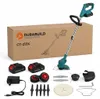 Tagliabordi decespugliatore a batteria con 2 batterie e 4 Anteprima dell’immagine prodotto 1