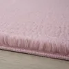 Teppich Wohnzimmer Hochflor Rosa 160x160 Rund Unicolor - Produktbild-Vorschau 2