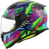 Kinder Motorradhelm LS2 FF812 KID Svent Blau Glänzend Grün Produktbild-Vorschau 1