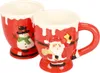 Tasse Keramik 10,5cm Weihnachtsmann & Schneemann Rot 1 Produktbild-Vorschau 5