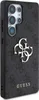 A black phone case with a textured pattern and a silver Guess logo. Produktbild-Vorschau
