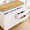 Commode Sweiko, buffet brillant avec 2 portes et 3 tiroirs, Voir les images du produit 19