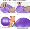 Flintronic Gymnastikball 25cm Yoga Pilates Ball Lila Produktbild-Vorschau 4