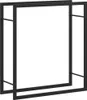 A black metal firewood rack shown from the front. Náhľad obrázku produktu