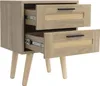ML-Design Nachttisch mit 2 Schubladen, 40x50,5x30 cm, Eiche Produktbild-Vorschau 3
