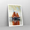 Poster - Poster ohne Rahmen - Segelschiffe Öl Orange - Produktbild-Vorschau 7