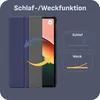A tablet case with a sleep/wake function illustration. Produktbild-Vorschau