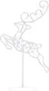 A white LED reindeer decoration on a white stand against a white background. Produktbild-Vorschau