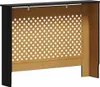 vidaXL Heizkörperverkleidung Schwarz 112x19x81,5 cm MDF Produktbild-Vorschau 6