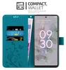 Cadorabo Hülle für Google PIXEL 6A in FLORAL BLAU Produktbild-Vorschau 2
