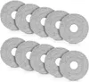 A set of ten round, gray microfiber cleaning pads with a hole in the center, arranged in two rows. Produktbild-Vorschau