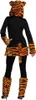 A person wearing a tiger costume from the back. Produktbild-Vorschau
