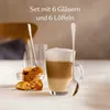 6er Latte Macchiato Gläser Set mit Henkel und Löffel - Produktbild-Vorschau 2