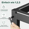 Plattform-Bettgestell Metall 36 cm 140x200 cm Schwarz Productafbeelding-voorbeeld