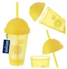 Gelber Trinkbecher mit Deckel und Strohhalm für Smoothies Produktbild-Vorschau 6