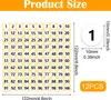 12 archů samolepek s malými čísly, samolepicí samolepky s Náhled obrázku produktu 2