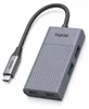 Hub USB-C Rapoo "UCH-4013" da USB-C a USB-A e USB-C, grigio Anteprima dell’immagine prodotto 2