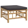 7-tlg. Garten-Lounge-Set mit Dunkelgrauen Kissen Bambus Produktbild-Vorschau 6