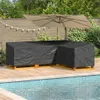 vidaXL Copridivano Nero 250 x 180 x 80 cm in tessuto Oxford Anteprima dell’immagine prodotto 2