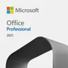 Microsoft Office Professional 2021 logo and text on a light gray background with a curved dark gray shape. Produktbild-Vorschau