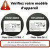 The image shows two product labels with model numbers and corresponding product names, along with an alert icon and explanatory text. Produktbild-Vorschau