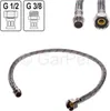 Flexschlauch Panzerschlauch Edelstahl Sanitär Schlauch 1/2" Produktbild-Vorschau 1