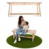 KADAX parkbank van hout zonder rugleuning, 119 cm, massieve Productafbeelding-voorbeeld 1