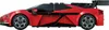 Side view of a red and black toy supercar. Anteprima dell’immagine prodotto