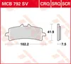 TRW Set di pastiglie freno MCB792SCR 1299 Superleggera HC Anteprima dell’immagine prodotto 1