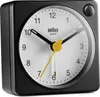 A close-up, studio shot of a black Braun alarm clock with a white face. Anteprima dell’immagine prodotto