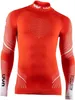 A red long-sleeved ski shirt with white accents and logos. Produktbild-Vorschau