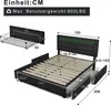 Čalouněná postel Flieks s LED osvětlením a výškově Náhled obrázku produktu 6