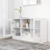 vidaXL Vitrinenschrank Weiß 120x30,5x70 cm Holzwerkstoff Produktbild-Vorschau 3