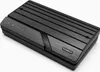 A black Dreambox receiver is shown from a slightly elevated angle against a white background. Produktbild-Vorschau