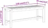 vidaXL Gartenbank 110x35x45 cm Massivholz Akazie Produktbild-Vorschau 7