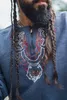 Wikinger Tunika mit Stickereien - Blaugrau M Produktbild-Vorschau 4