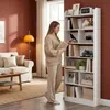 Bücherregal mit 7 Fächern, 24 x 60 x 199,2 cm, Weiß | Produktbild-Vorschau 4