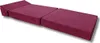 A folded floor mattress or sofa bed, viewed from a slight angle, against a white background. Produktbild-Vorschau